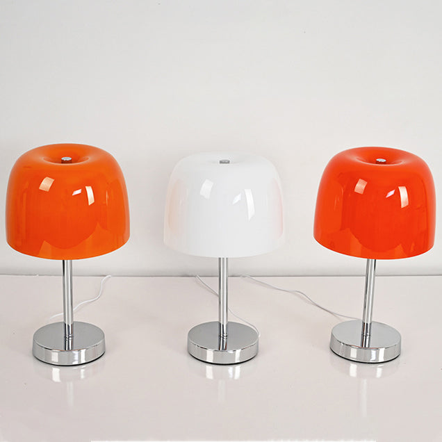 Mushroom Cylinder Glass Iron Table Lamp