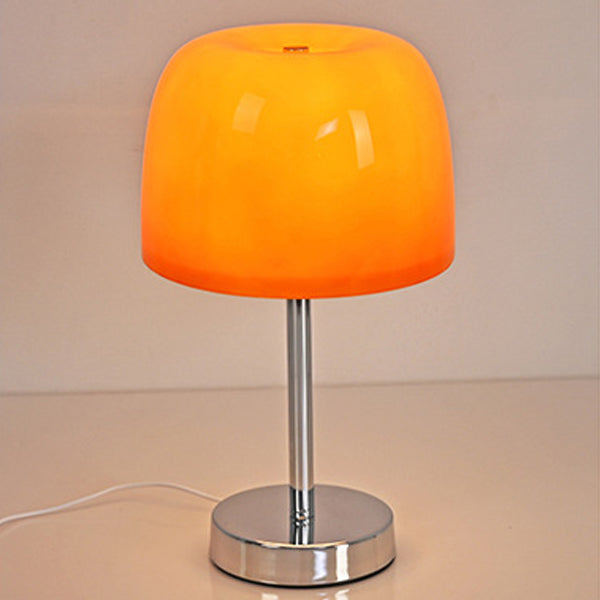 Mushroom Cylinder Glass Iron Table Lamp