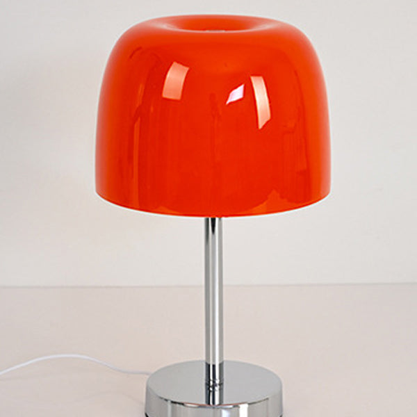 Mushroom Cylinder Glass Iron Table Lamp