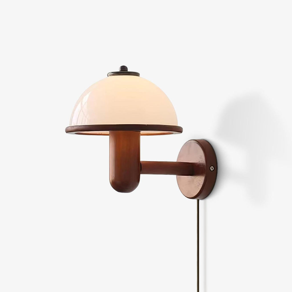 Half Circle Solid Wood Wall Lamp
