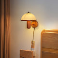 Half Circle Solid Wood Wall Lamp