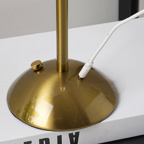 Conical Semicircular Metal Fabric Table Lamp