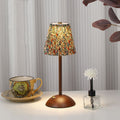 Conical Semicircular Metal Fabric Table Lamp