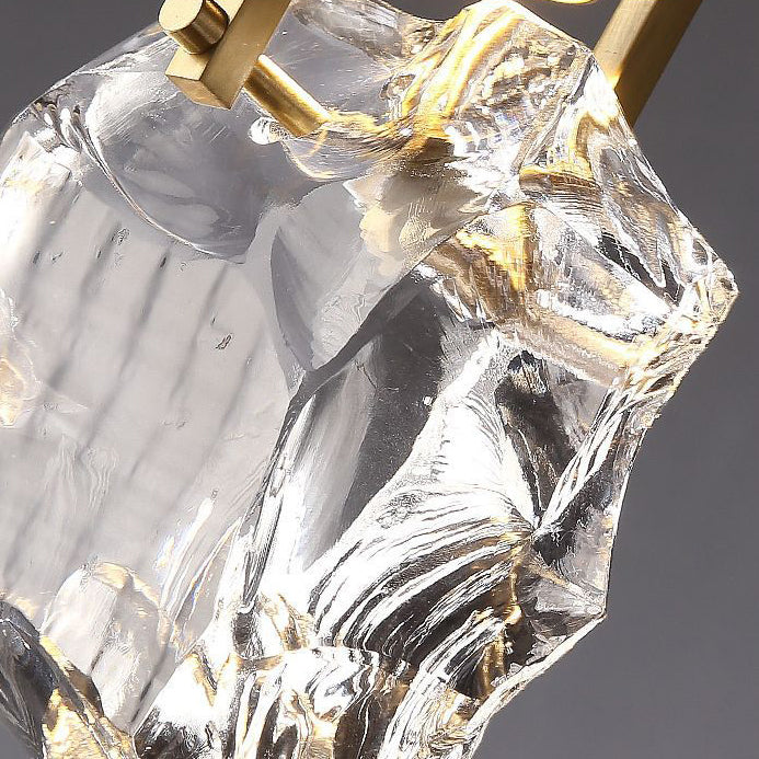 Cylindrical Copper Crystal Hallway Wall Lamp