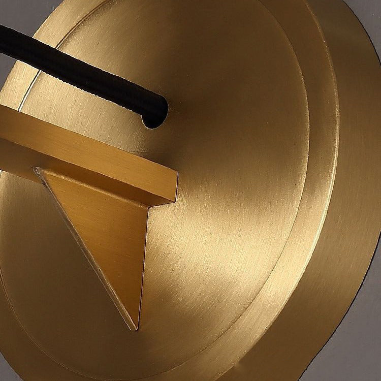 Cylindrical Copper Crystal Hallway Wall Lamp