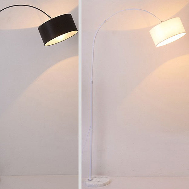 Modern Minimalist Iron Fabric Floor Lamp