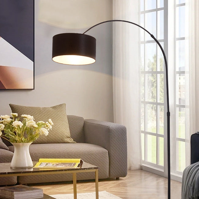 Modern Minimalist Iron Fabric Floor Lamp