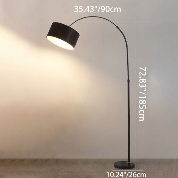 Modern Minimalist Iron Fabric Floor Lamp