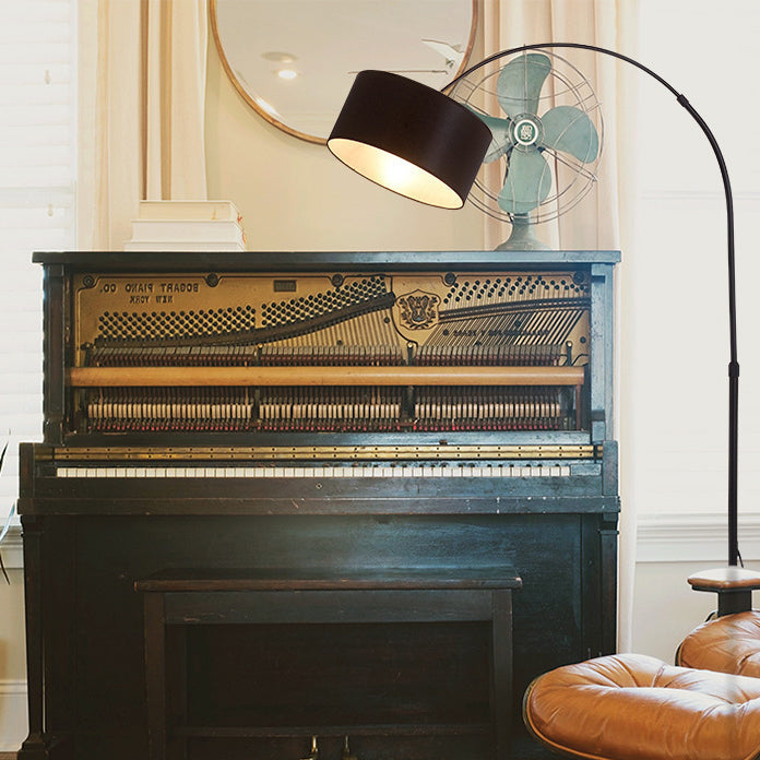 Modern Minimalist Iron Fabric Floor Lamp