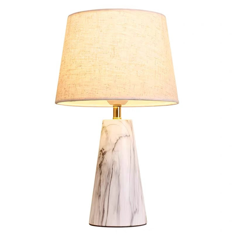 Trapezoidal PVC Fabric Iron Table Lamp