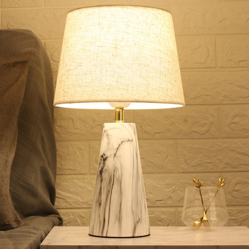 Trapezoidal PVC Fabric Iron Table Lamp