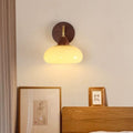 Solid Wood Iron Glass Wall Lamp