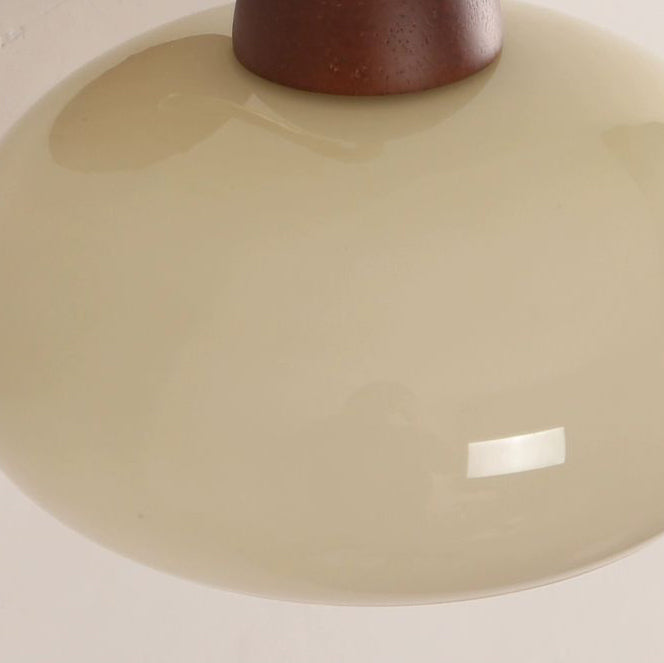 Solid Wood Iron Glass Wall Lamp