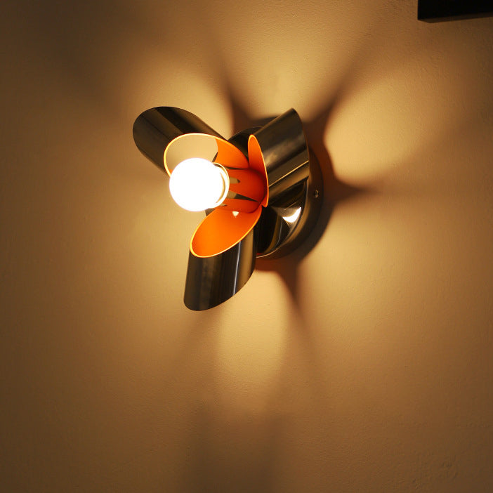 Iron Diamond Round Bedroom Wall Lamp