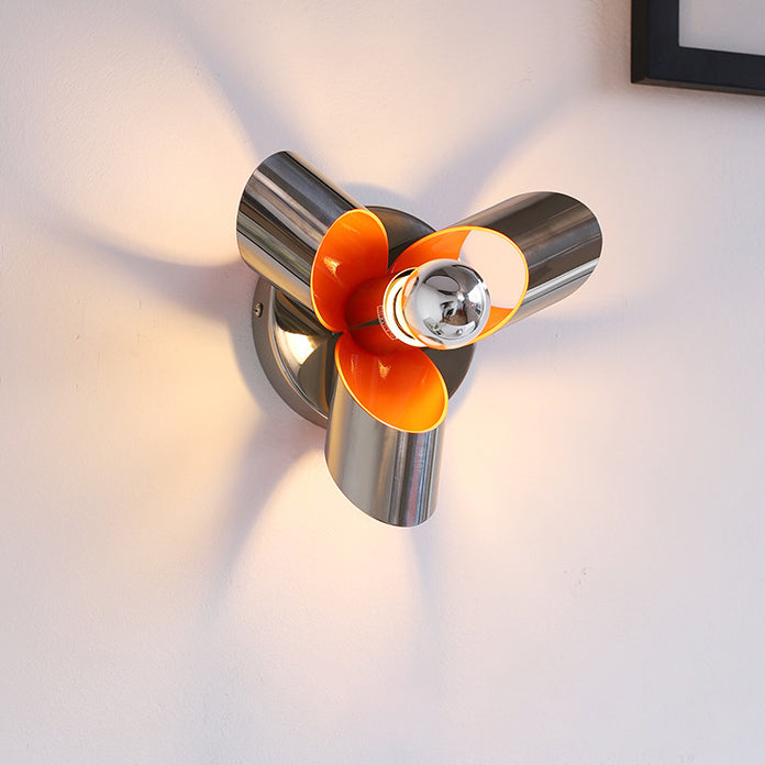 Iron Diamond Round Bedroom Wall Lamp