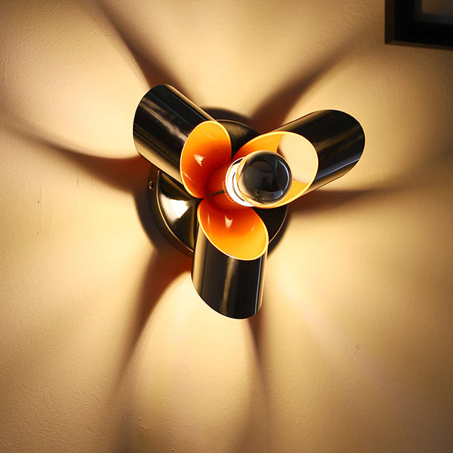 Iron Diamond Round Bedroom Wall Lamp