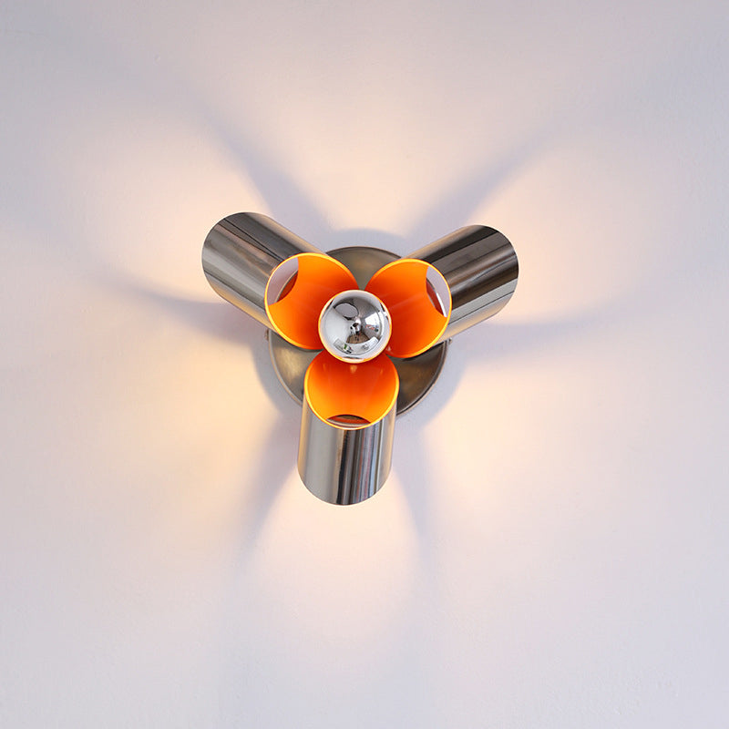 Iron Diamond Round Bedroom Wall Lamp