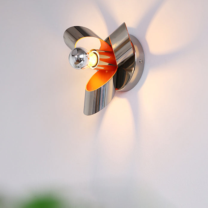 Iron Diamond Round Bedroom Wall Lamp