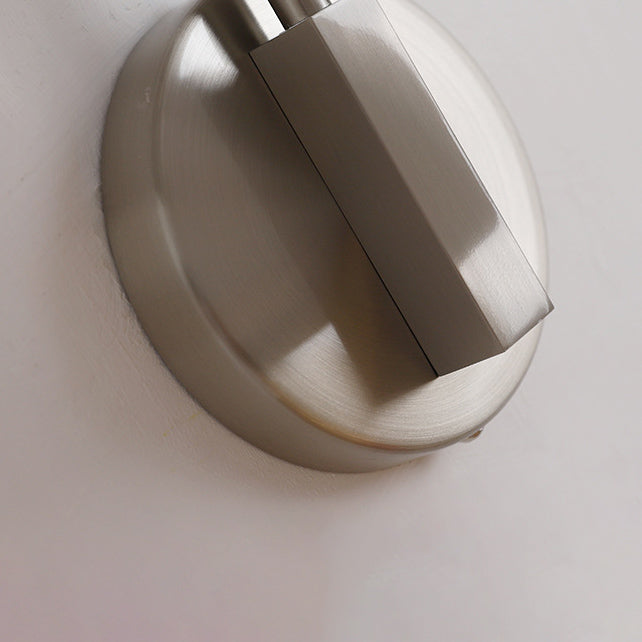 Iron Glass Semi-Circular Transparent Wall Lamp