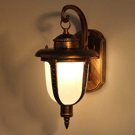 Aluminum Glass Patterned Lampshade Outdoor Light