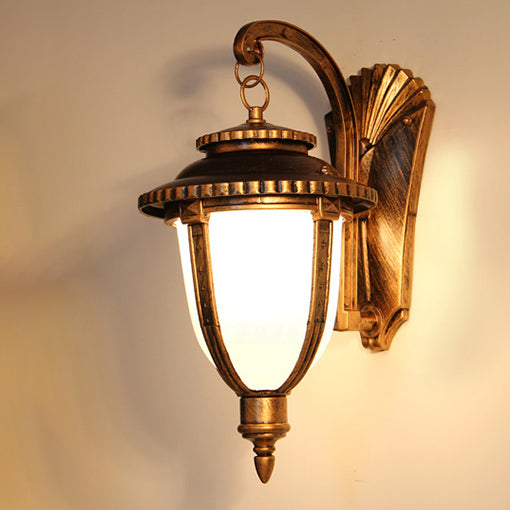 Aluminum Glass Patterned Lampshade Outdoor Light