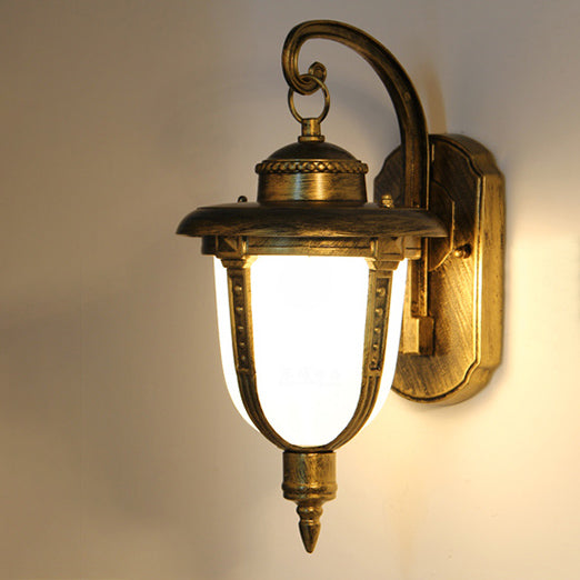 Aluminum Glass Patterned Lampshade Outdoor Light