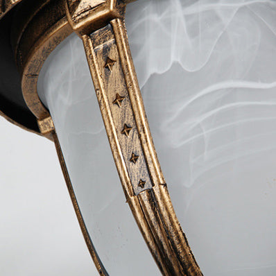Aluminum Glass Patterned Lampshade Outdoor Light