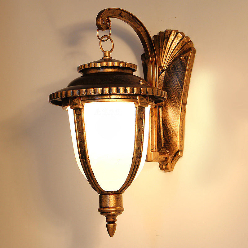 Aluminum Glass Patterned Lampshade Outdoor Light