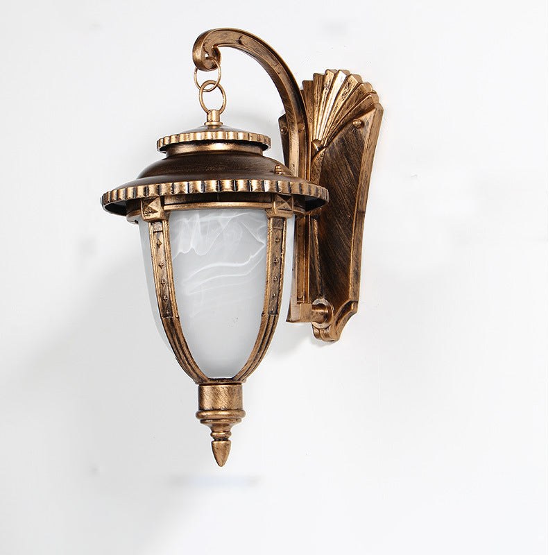 Aluminum Glass Patterned Lampshade Outdoor Light