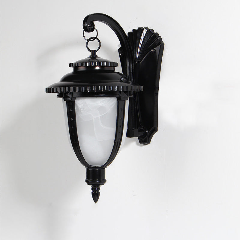 Aluminum Glass Patterned Lampshade Outdoor Light