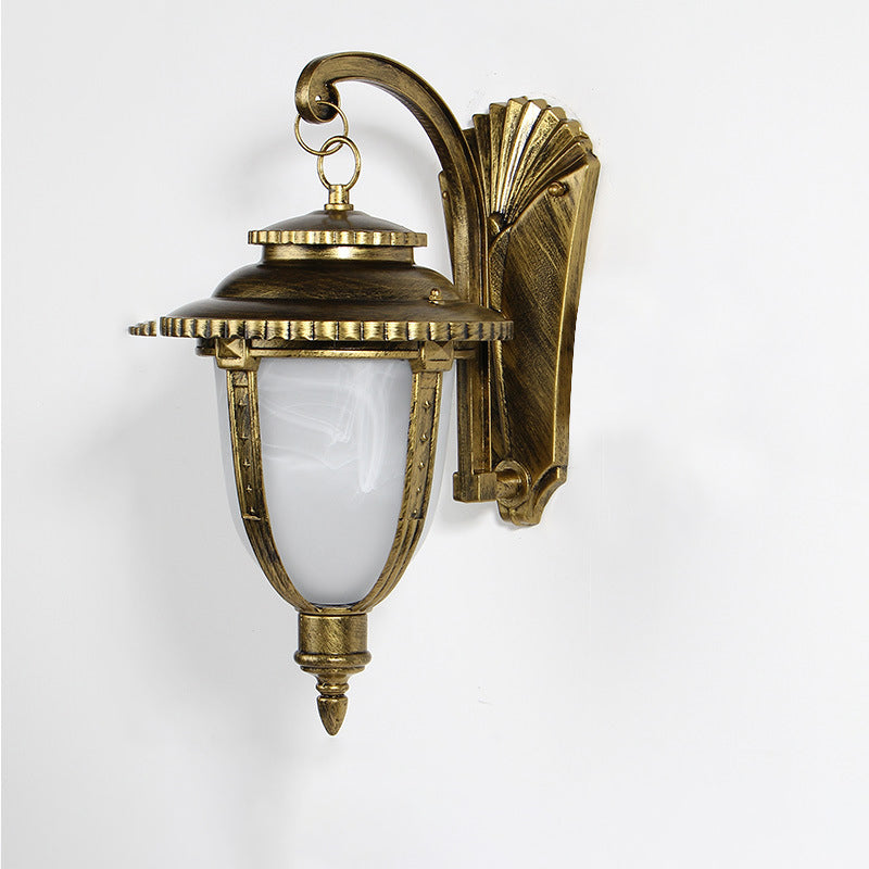 Aluminum Glass Patterned Lampshade Outdoor Light