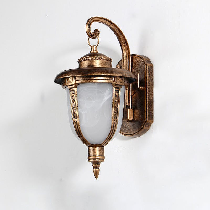 Aluminum Glass Patterned Lampshade Outdoor Light