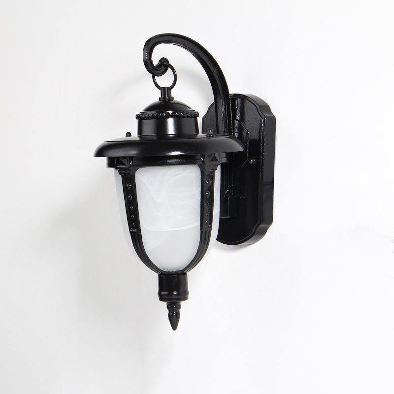 Aluminum Glass Patterned Lampshade Outdoor Light