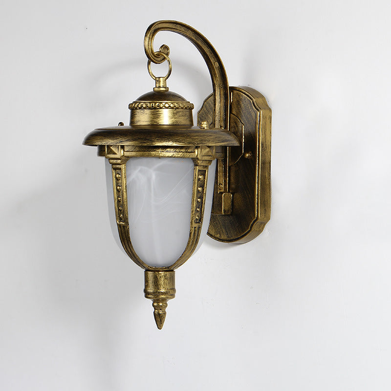 Aluminum Glass Patterned Lampshade Outdoor Light