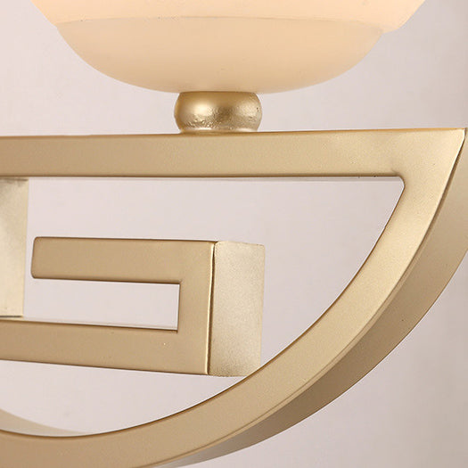 Iron Resin Lotus-Shaped Lampshade Wall Lamp