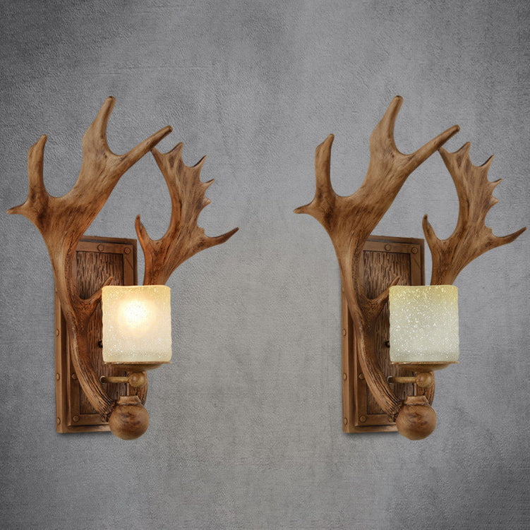 Resin Glass Deer Antler Wall Lamp