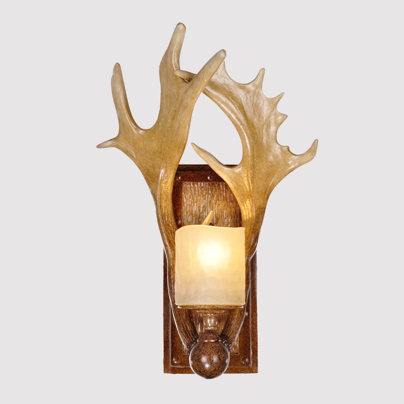 Resin Glass Deer Antler Wall Lamp