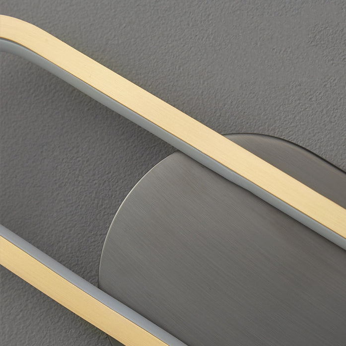 Brass Acrylic Oval Bedroom Wall Lamp