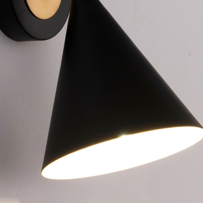 Iron Cone Rotatable Bedroom Wall Lamp