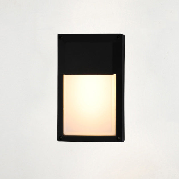 Aluminum PC Rectangular Patio Outdoor Light