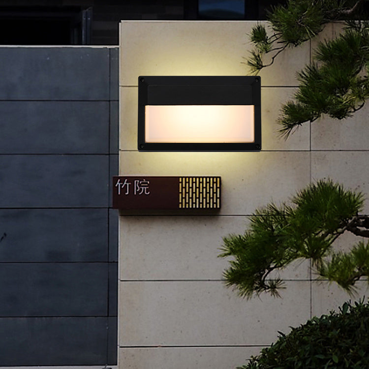 Aluminum PC Rectangular Patio Outdoor Light