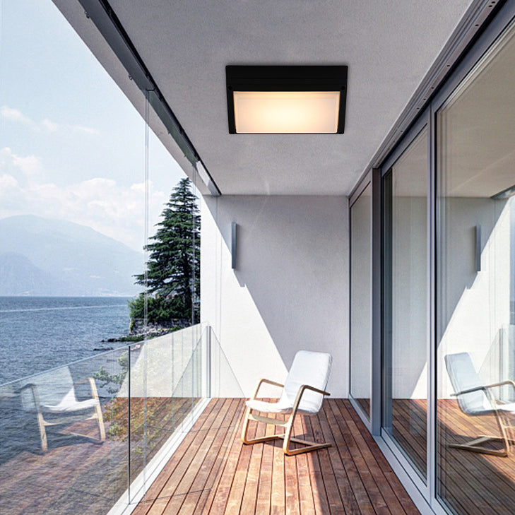 Aluminum PC Rectangular Patio Outdoor Light