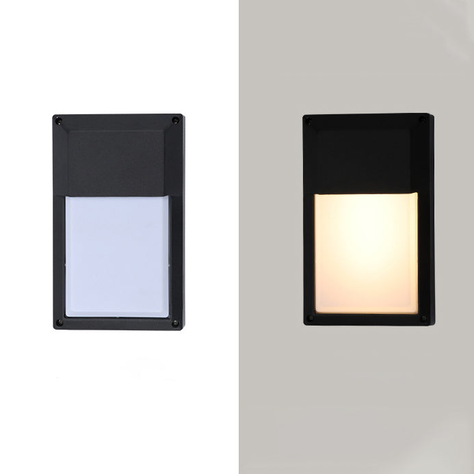 Aluminum PC Rectangular Patio Outdoor Light