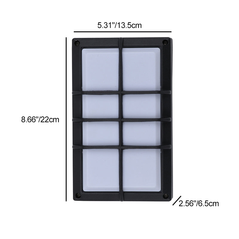 Aluminum PC Grid-Shaped Patio Outdoor Light