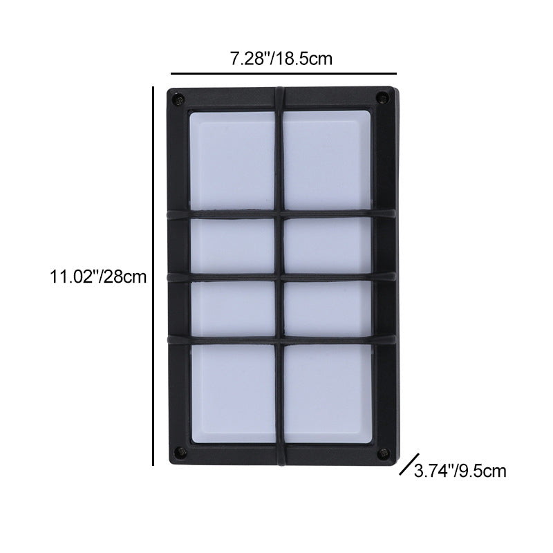 Aluminum PC Grid-Shaped Patio Outdoor Light