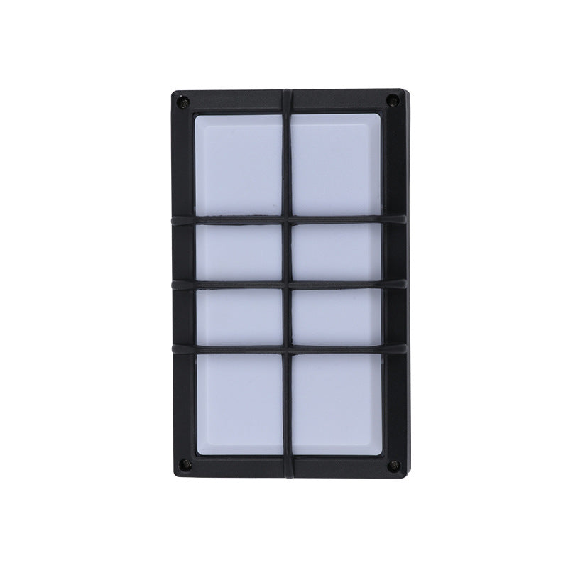Aluminum PC Grid-Shaped Patio Outdoor Light