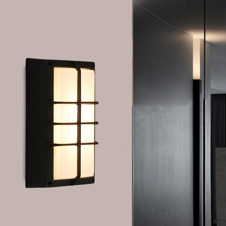 Aluminum PC Grid-Shaped Patio Outdoor Light