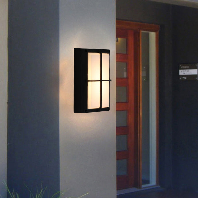 Aluminum PC Grid-Shaped Patio Outdoor Light