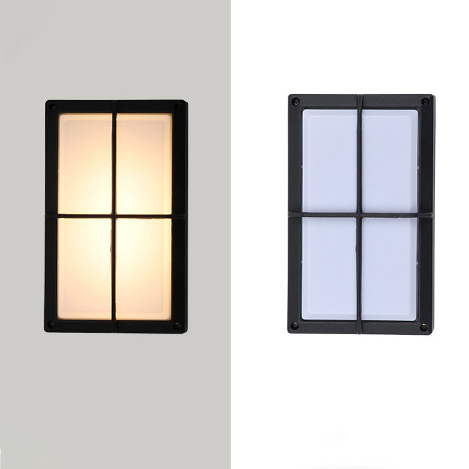 Aluminum PC Grid-Shaped Patio Outdoor Light