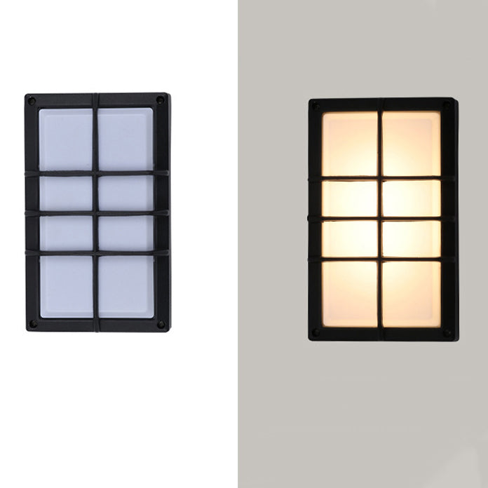 Aluminum PC Grid-Shaped Patio Outdoor Light